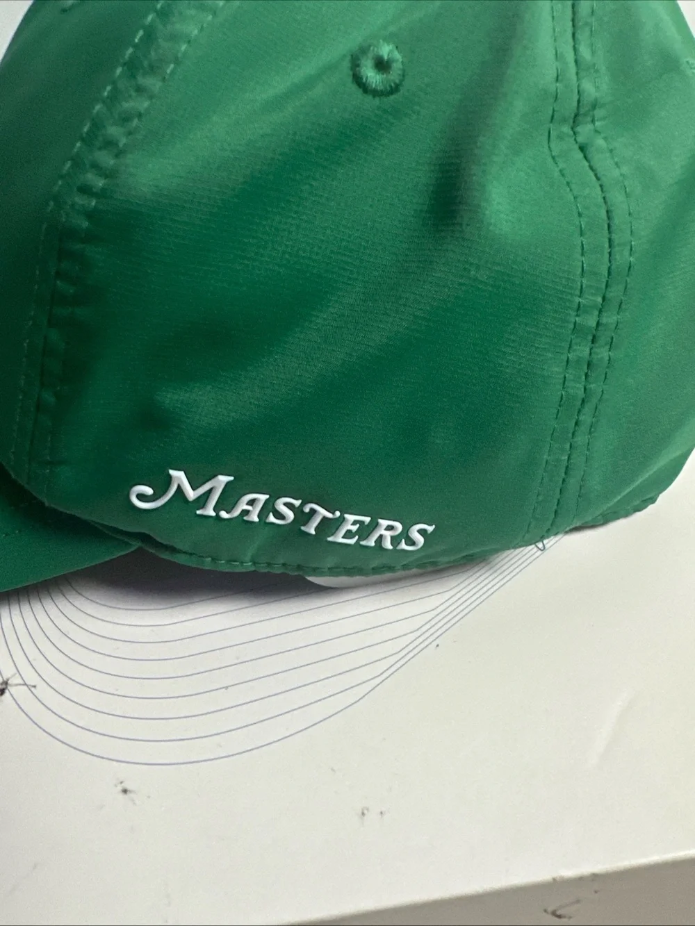 Masters Green Baseball Cap with Yellow & Red Embroidered Logo